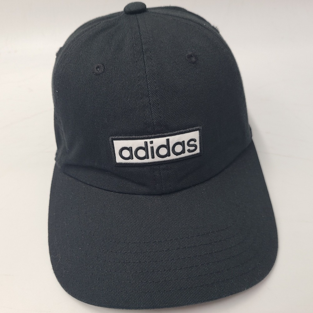 Women Adidas‎ Hat Adjustable (Fits Small) Black White Aeroready Cotton Casual